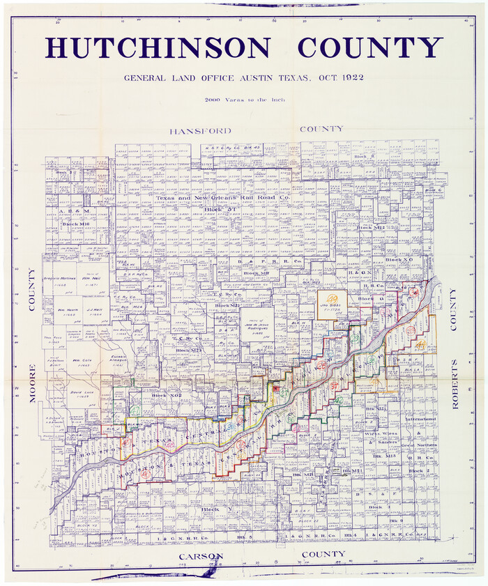 76587, Hutchinson County Working Sketch Graphic Index - sheet 2, General Map Collection