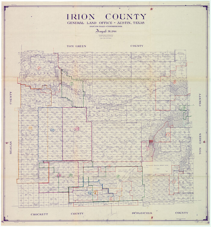 76588, Irion County Working Sketch Graphic Index, General Map Collection