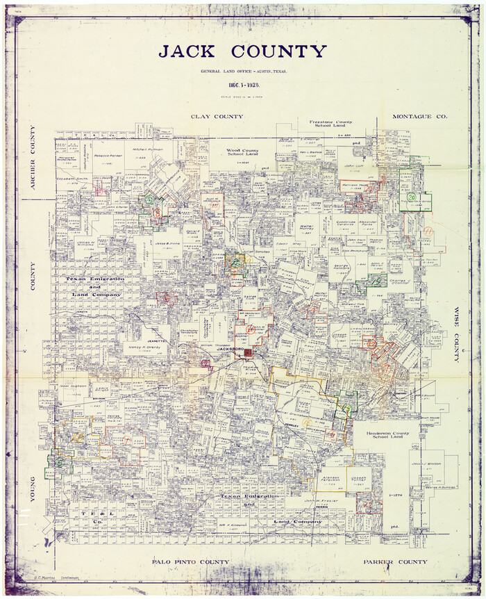 76589, Jack County Working Sketch Graphic Index, General Map Collection