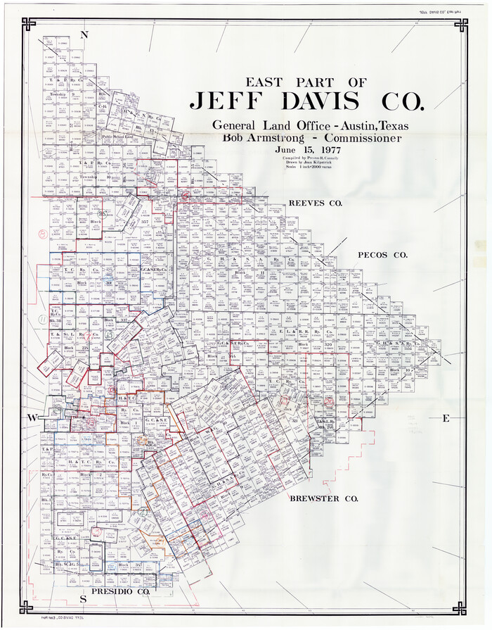 76592, Jeff Davis County Working Sketch Graphic Index - east part, General Map Collection