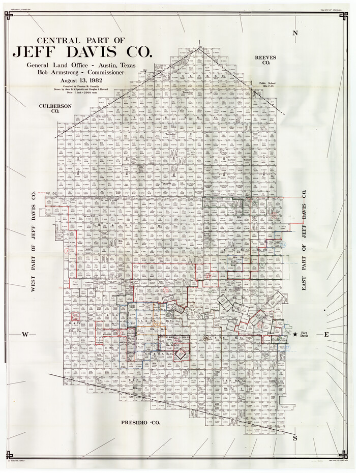 76593, Jeff Davis County Working Sketch Graphic Index - central part, General Map Collection