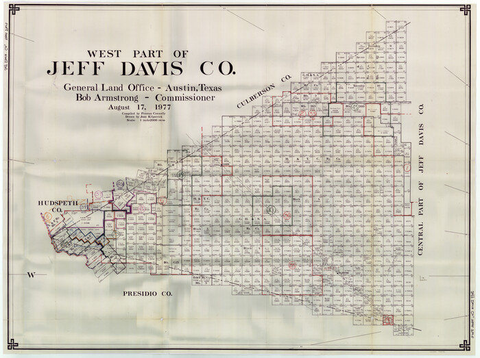 76594, Jeff Davis County Working Sketch Graphic Index - west part, General Map Collection