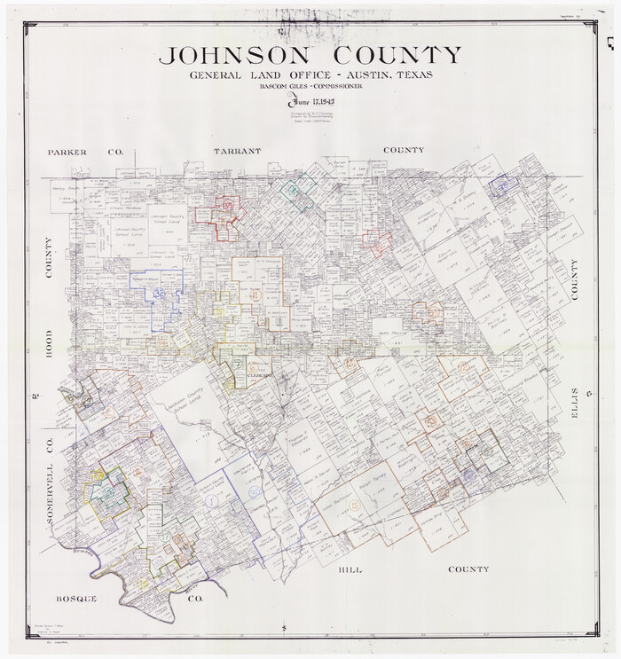 76598, Johnson County Working Sketch Graphic Index, General Map Collection