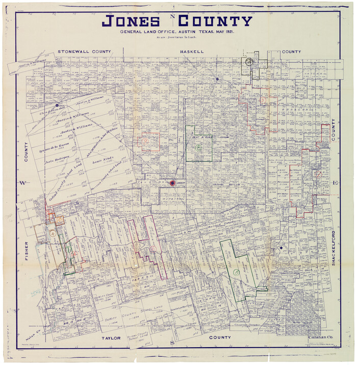 76599, Jones County Working Sketch Graphic Index, General Map Collection