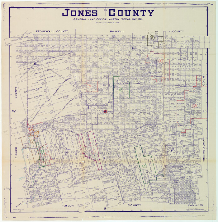 76599, Jones County Working Sketch Graphic Index, General Map Collection