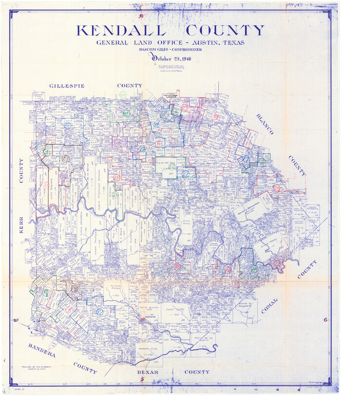 76602, Kendall County Working Sketch Graphic Index, General Map Collection