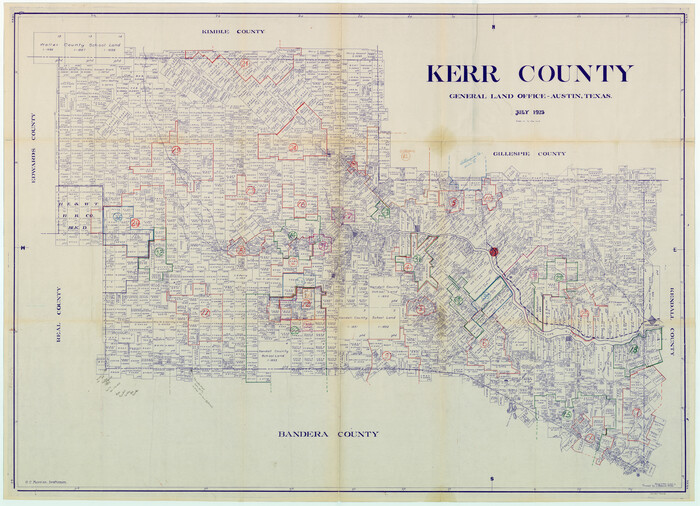 76605, Kerr County Working Sketch Graphic Index, General Map Collection