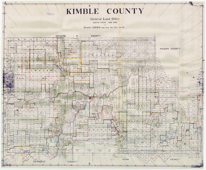 76606, Kimble County Working Sketch Graphic Index, Sheet 1 (Sketches 1 to 46), General Map Collection