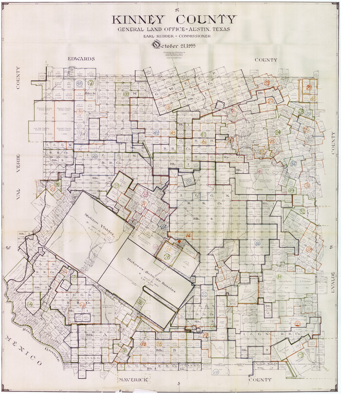 76609, Kinney County Working Sketch Graphic Index, General Map Collection