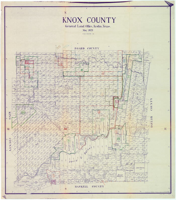 76611, Knox County Working Sketch Graphic Index, General Map Collection