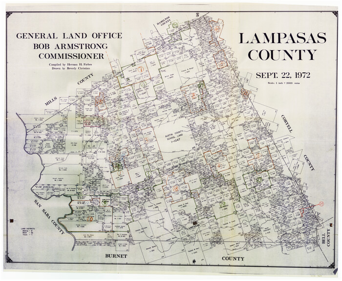 76614, Lampasas County Working Sketch Graphic Index, General Map Collection