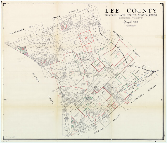 76617, Lee County Working Sketch Graphic Index, General Map Collection