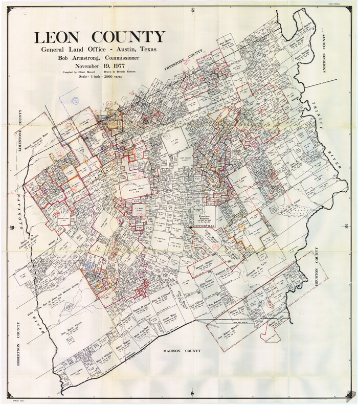 76618, Leon County Working Sketch Graphic Index, General Map Collection