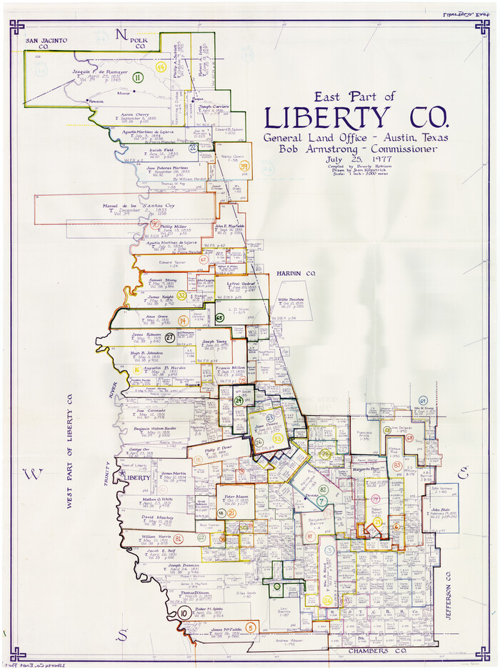 76620, Liberty County Working Sketch Graphic Index - east part, General Map Collection