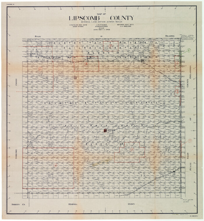 76622, Lipscomb County Working Sketch Graphic Index, General Map Collection
