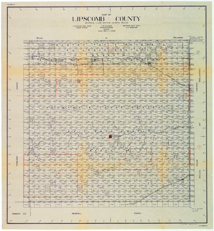 76622, Lipscomb County Working Sketch Graphic Index, General Map Collection