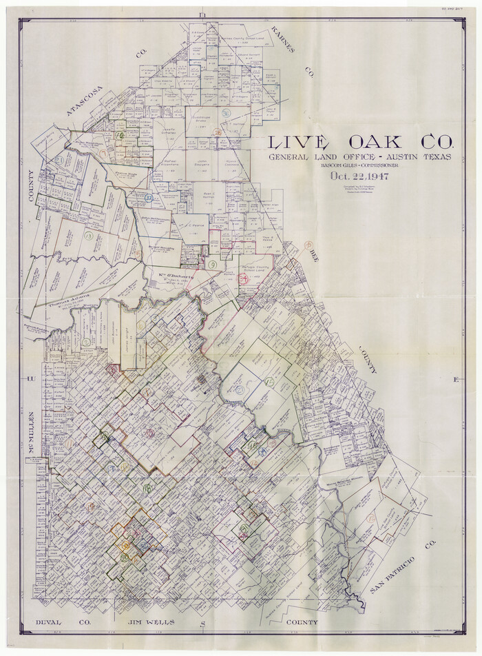 76623, Live Oak County Working Sketch Graphic Index, General Map Collection