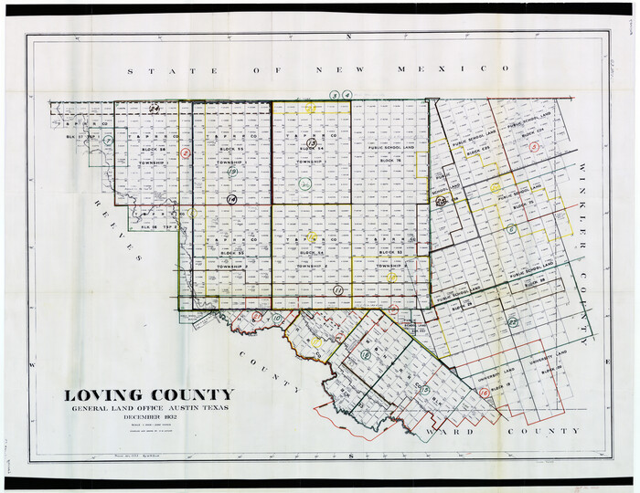 76625, Loving County Working Sketch Graphic Index, General Map Collection