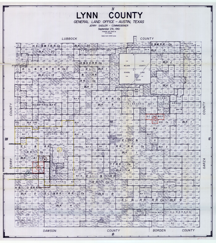 76627, Lynn County Working Sketch Graphic Index, General Map Collection