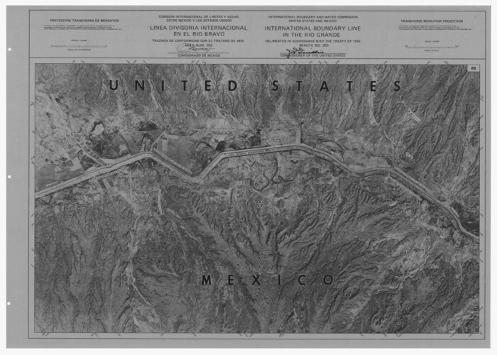 7663, International boundary between the United States and Mexico in the Rio Grande and Colorado River delineated in accordance with the Treaty of November 23, 1970 - (Volumes 1 and 2), General Map Collection