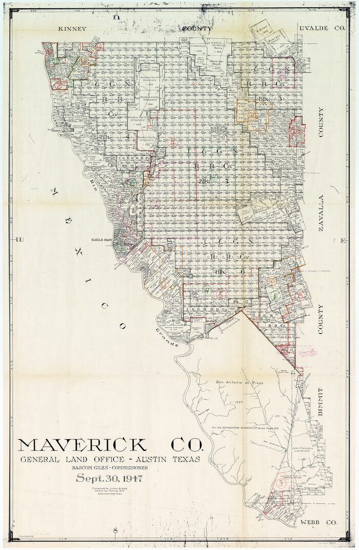 76635, Maverick County Working Sketch Graphic Index, General Map Collection
