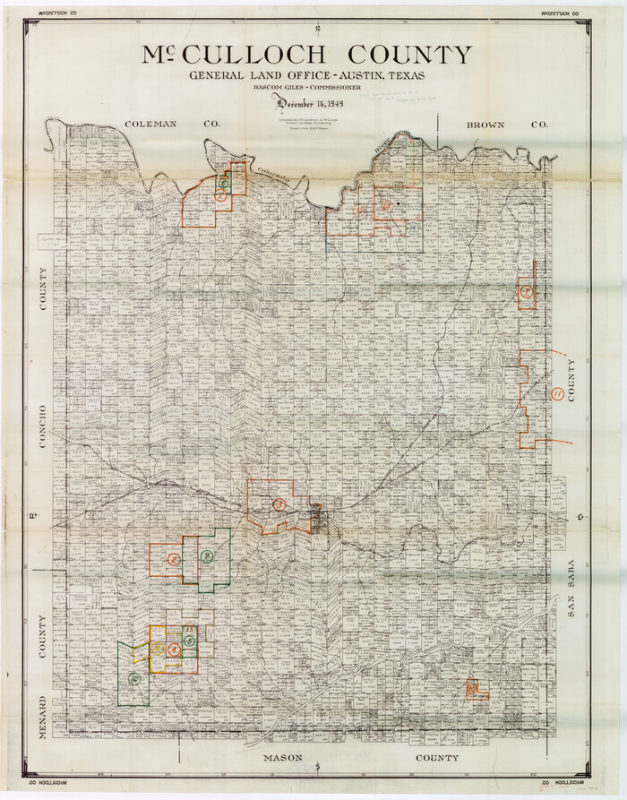 76636, McCulloch County Working Sketch Graphic Index, General Map Collection