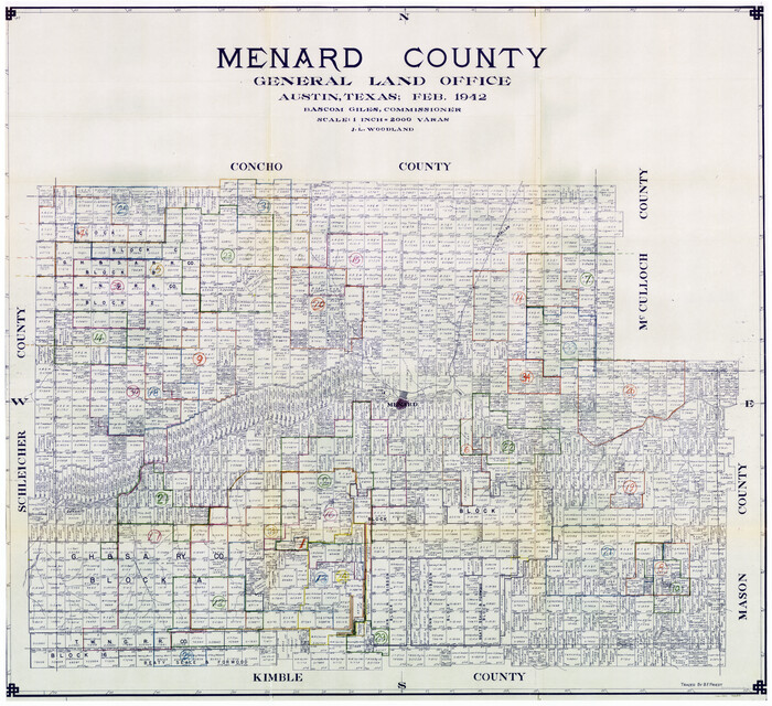 76640, Menard County Working Sketch Graphic Index, General Map Collection
