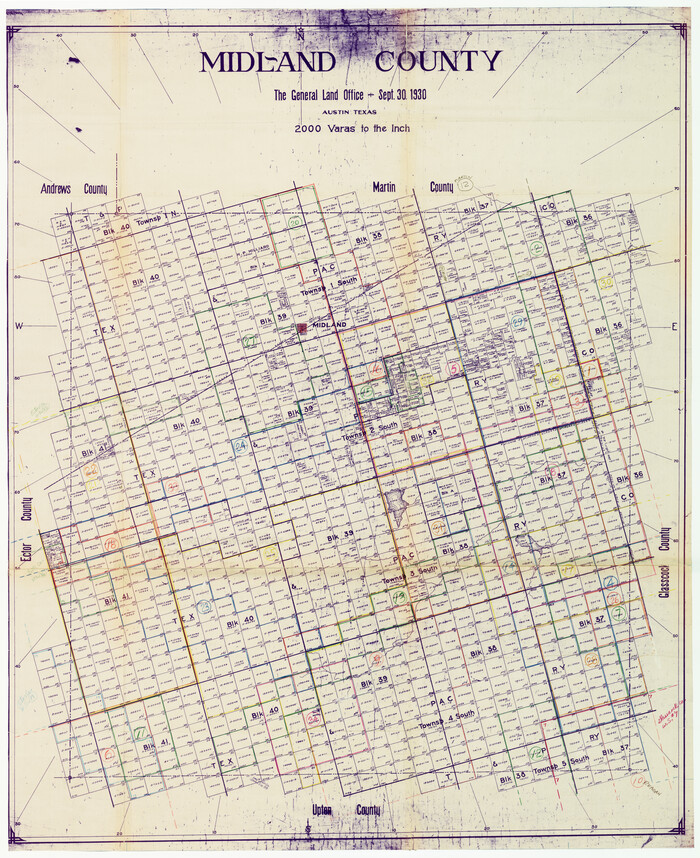 76641, Midland County Working Sketch Graphic Index, General Map Collection