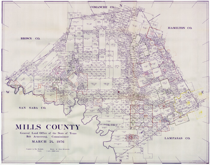 76643, Mills County Working Sketch Graphic Index, General Map Collection
