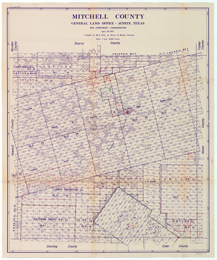 76644, Mitchell County Working Sketch Graphic Index, General Map Collection
