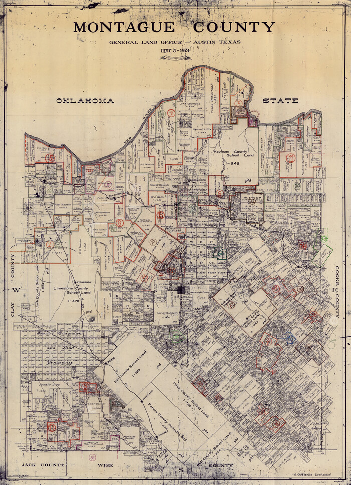 76645, Montague County Working Sketch Graphic Index, General Map Collection