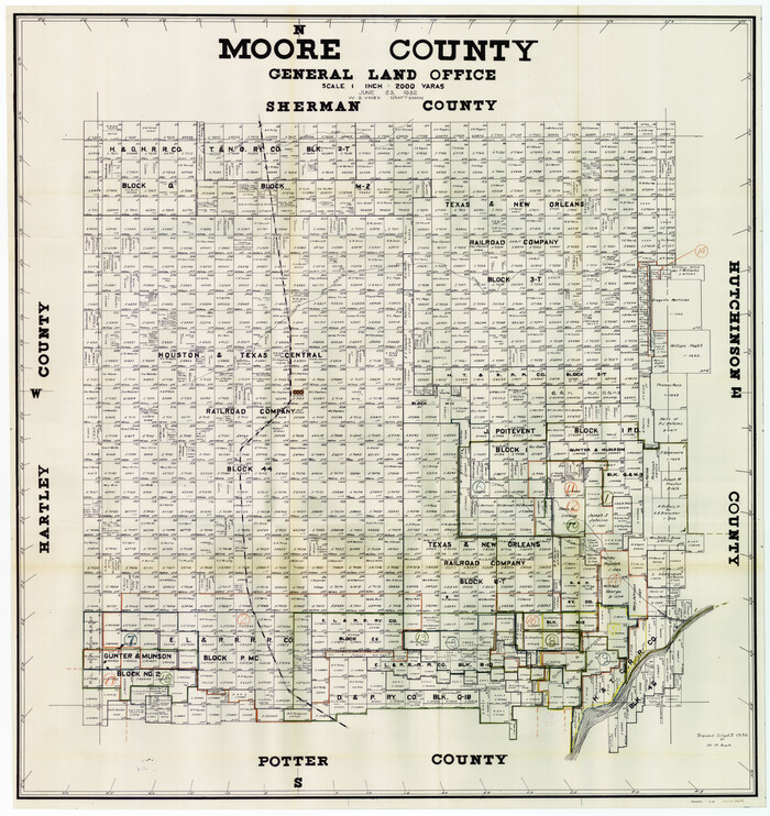 76648, Moore County Working Sketch Graphic Index, General Map Collection