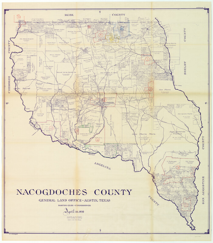 76651, Nacogdoches County Working Sketch Graphic Index, General Map Collection