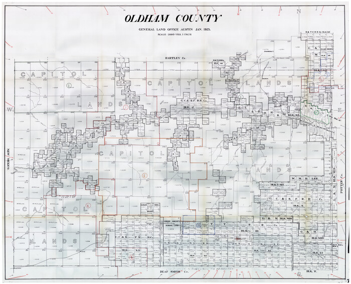 76657, Oldham County Working Sketch Graphic Index, General Map Collection