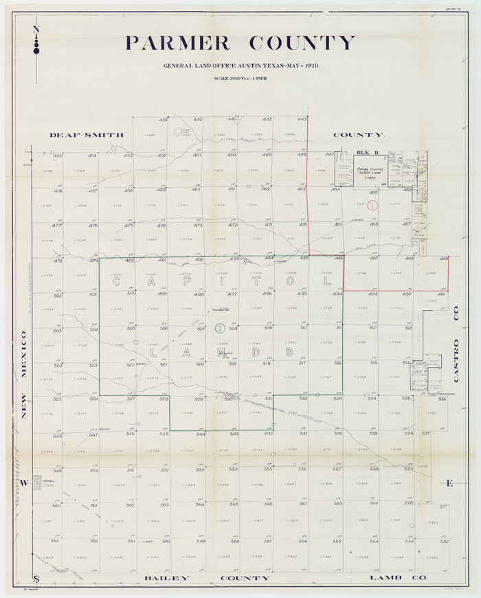 76662, Parmer County Working Sketch Graphic Index, General Map Collection