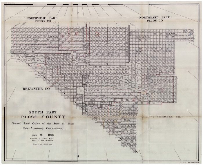 76665, Pecos County Working Sketch Graphic Index - south part, General Map Collection

