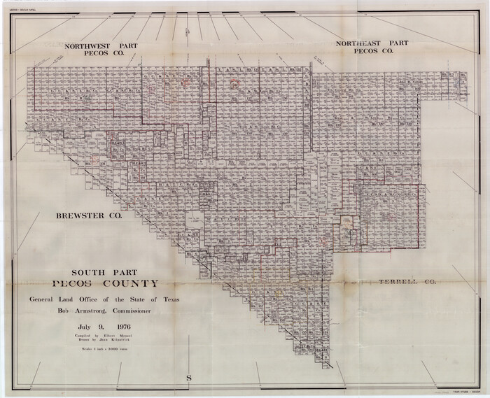 76665, Pecos County Working Sketch Graphic Index - south part, General Map Collection