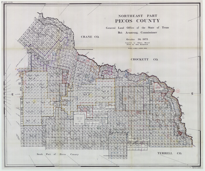 76666, Pecos County Working Sketch Graphic Index - northeast part - sheet A, General Map Collection