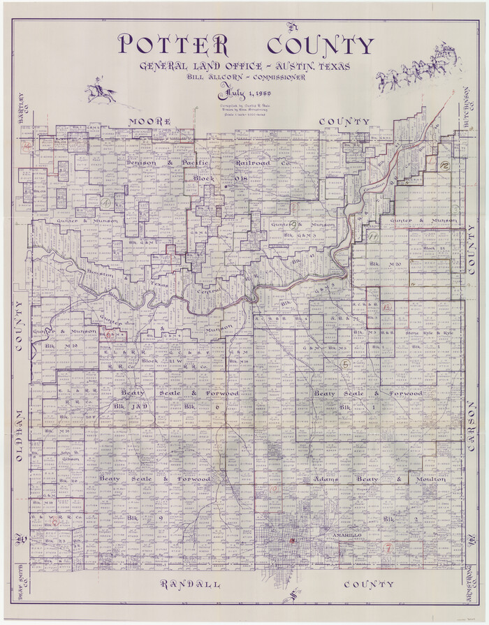 76669, Potter County Working Sketch Graphic Index, General Map Collection