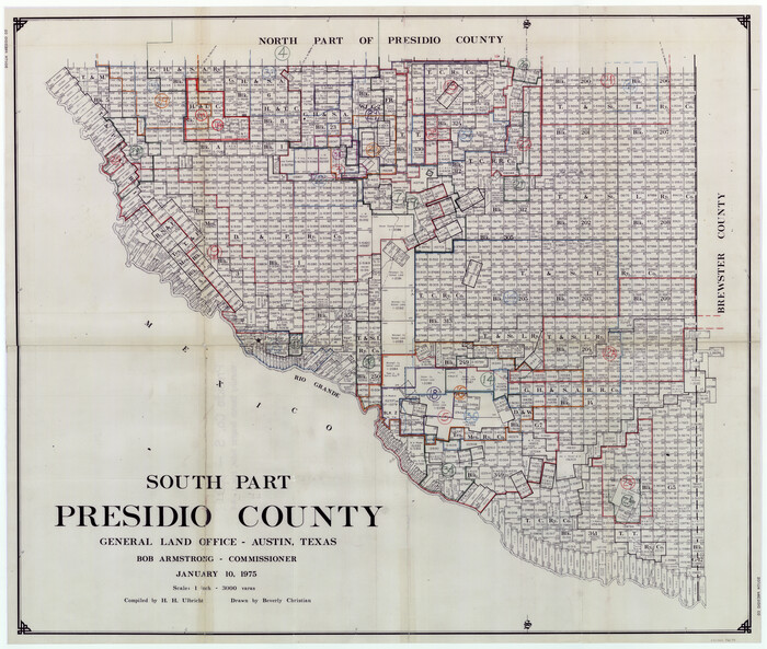 76670, Presidio County Working Sketch Graphic Index, South Part, Sheet 1 (Sketches 1 to 44), General Map Collection