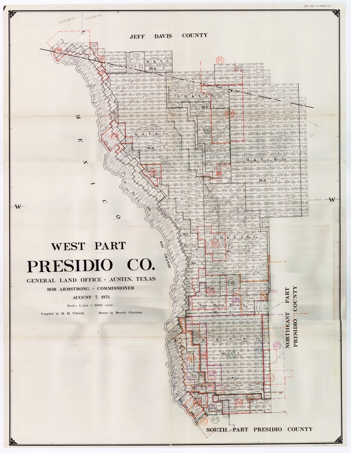 76673, Presidio County Working Sketch Graphic Index, West Part, Sheet 2 (Sketches 75 to Most Recent), General Map Collection