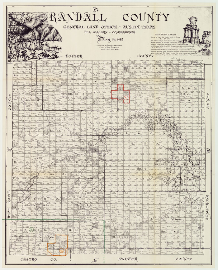 76676, Randall County Working Sketch Graphic Index, General Map Collection