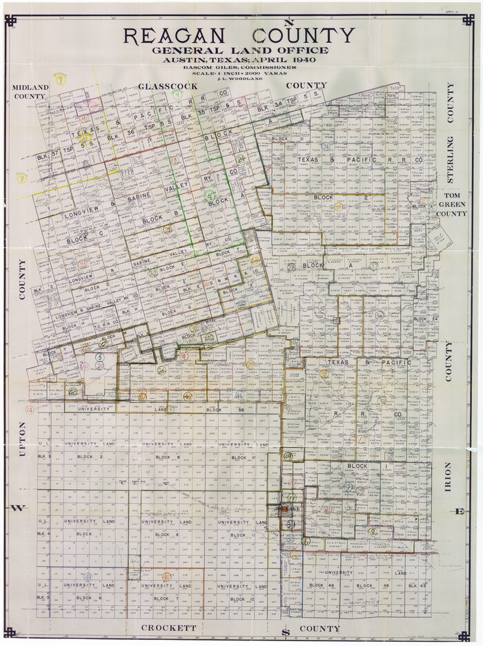 76677, Reagan County Working Sketch Graphic Index, General Map Collection