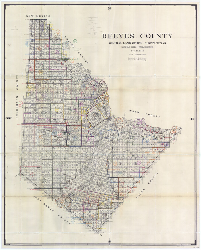 76682, Reeves County Working Sketch Graphic Index, General Map Collection