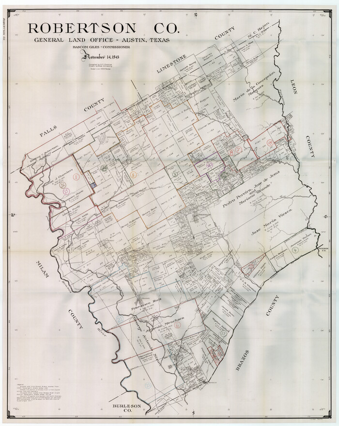76685, Robertson County Working Sketch Graphic Index, General Map Collection