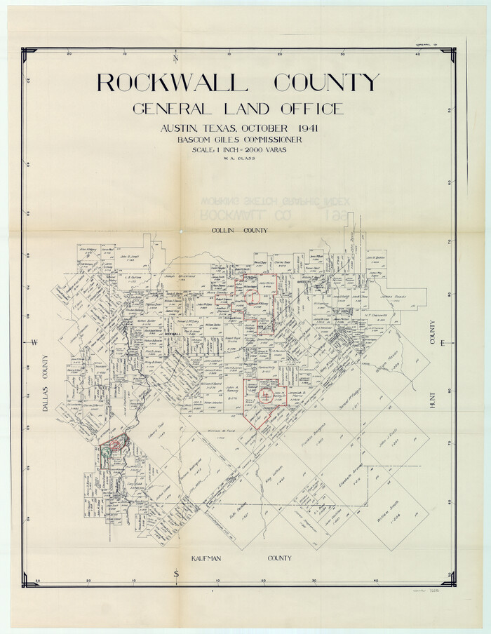 76686, Rockwall County Working Sketch Graphic Index, General Map Collection