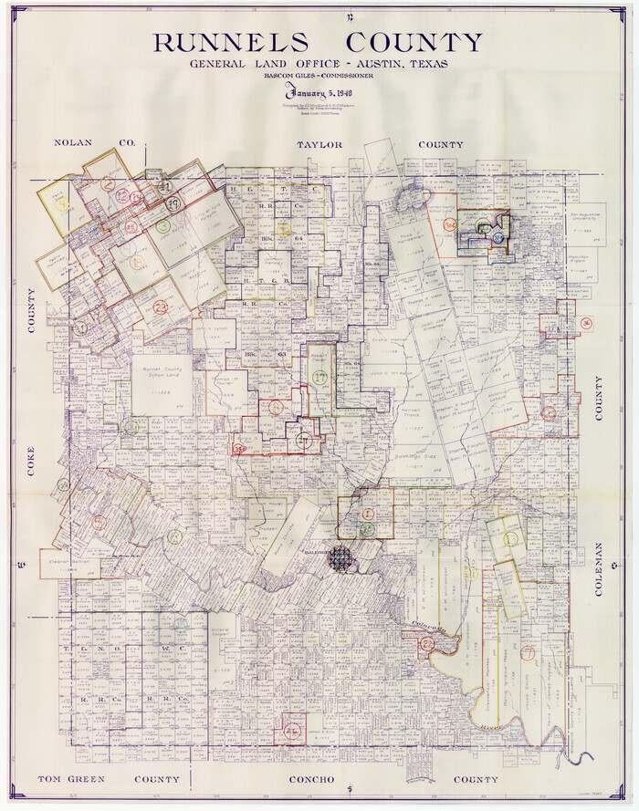 76687, Runnels County Working Sketch Graphic Index, General Map Collection