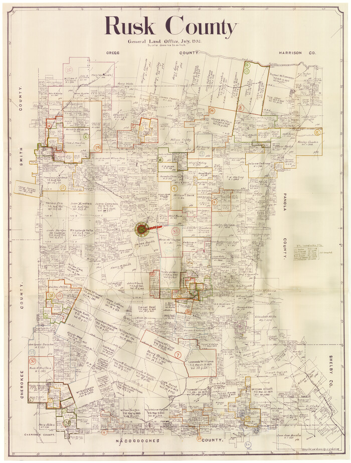 76688, Rusk County Working Sketch Graphic Index, General Map Collection