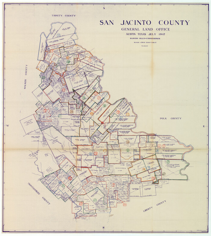 76691, San Jacinto County Working Sketch Graphic Index, General Map Collection