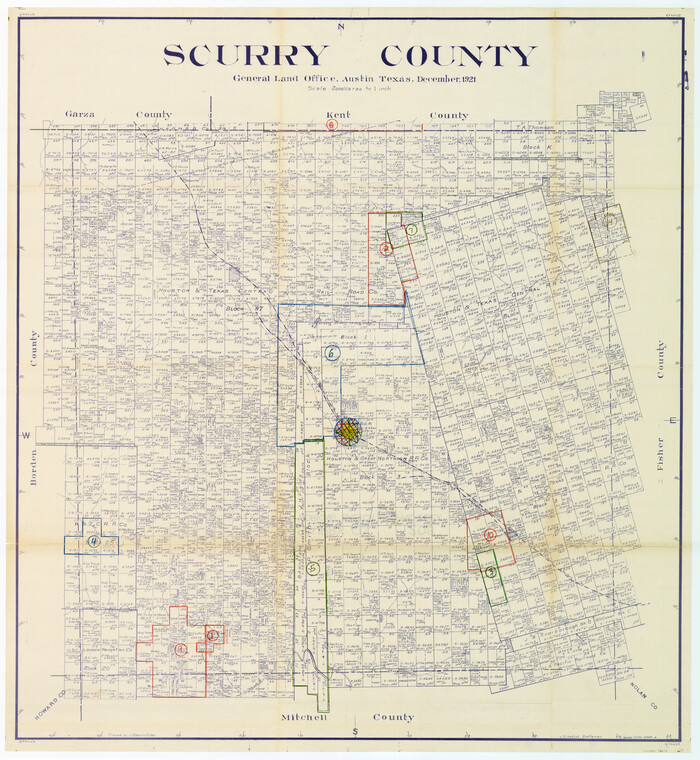 76695, Scurry County Working Sketch Graphic Index, General Map Collection